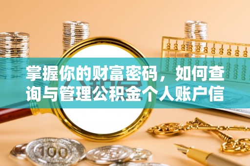 通霄掌握你的财富密码，如何查询与管理公积金个人账户信息